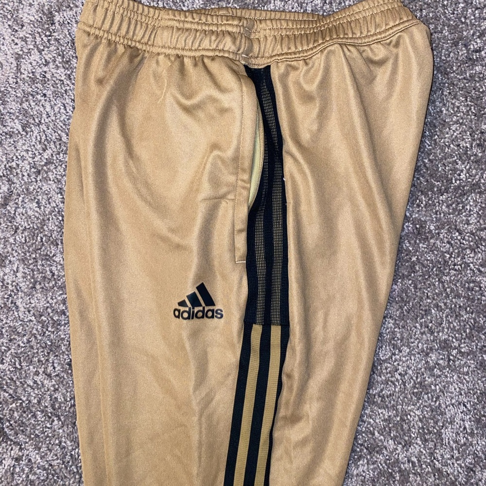 Tan and Black Trio ADIDAS PANTS